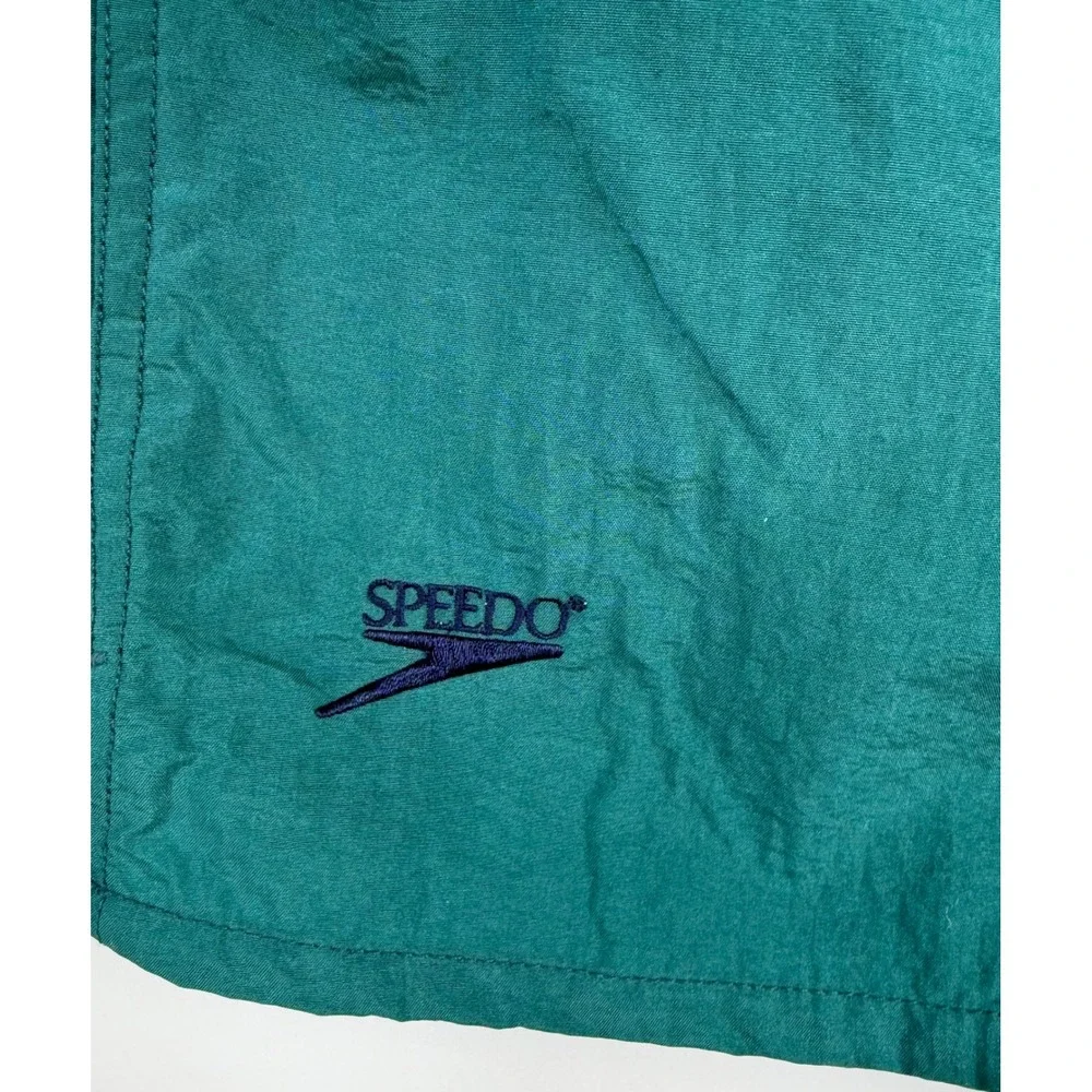 Vintage Speedo 1996 Atlanta Olympics Swim Trunks USA Flag Teal Mens XL Lined - Picture 4 of 9